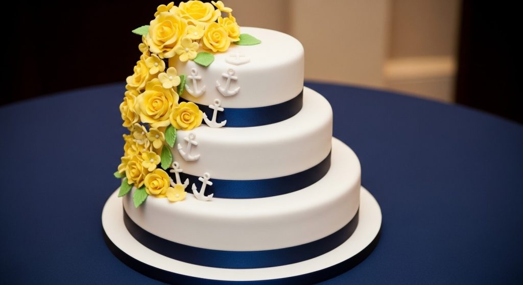 Lemon Yellow, Crisp White, and Navy Blue