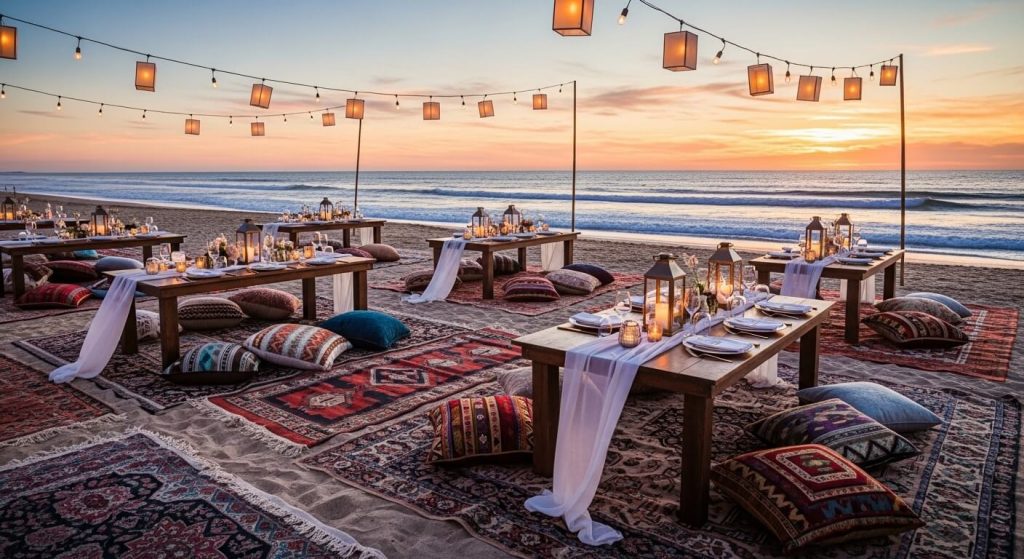 Layered Rug Reception Zone